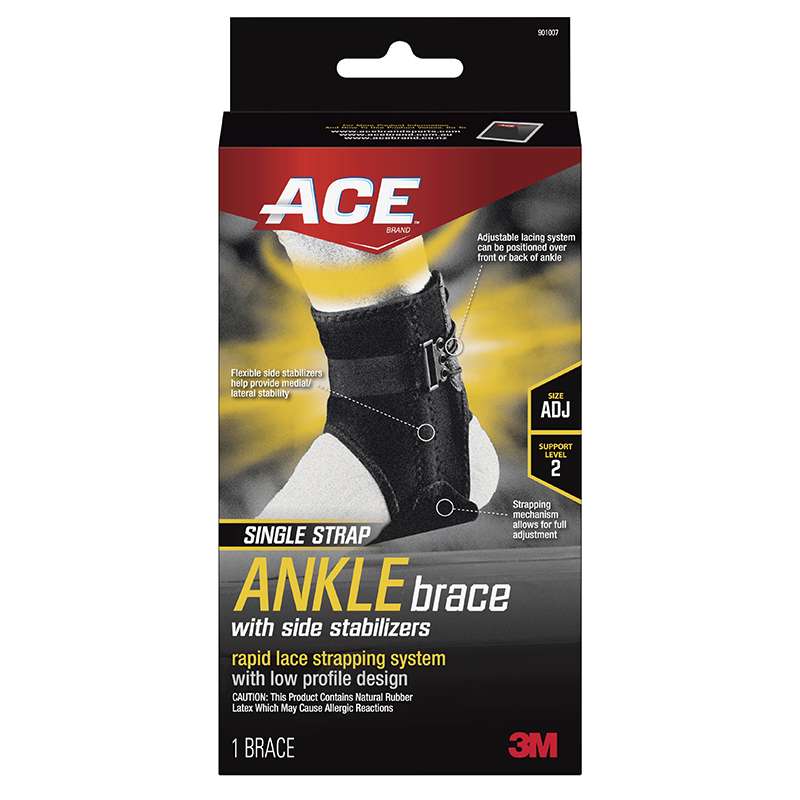 ACE™ Ankle Support with Side Stabilizers 901007, Adjustable